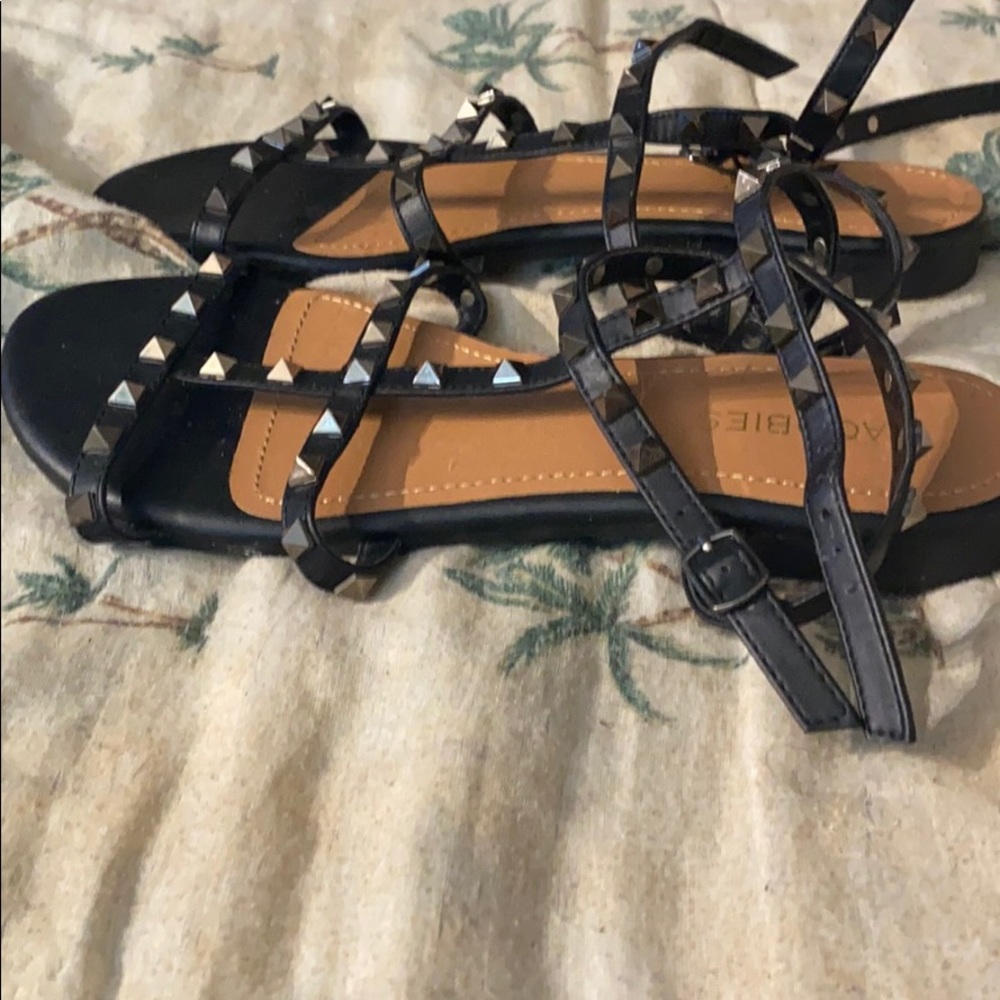 Gold studded sandals - Picture 2 of 2
